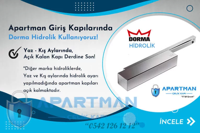 Apartman Kapısı Hidrolik Sistemi Dorma Hidrolik Bina Giriş Kapısı